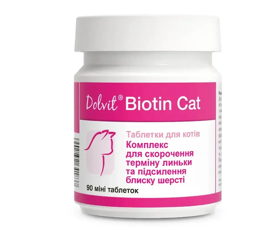 Вітамінно-мінеральна добавка для котів Dolfos Biotin Cat 1 таблетка
