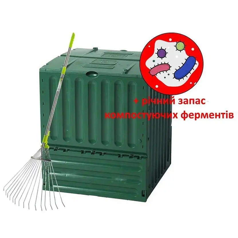 Компостер садовий Graf Eko-King 600 л зелений з аксесуарами PRO (627001PRO)