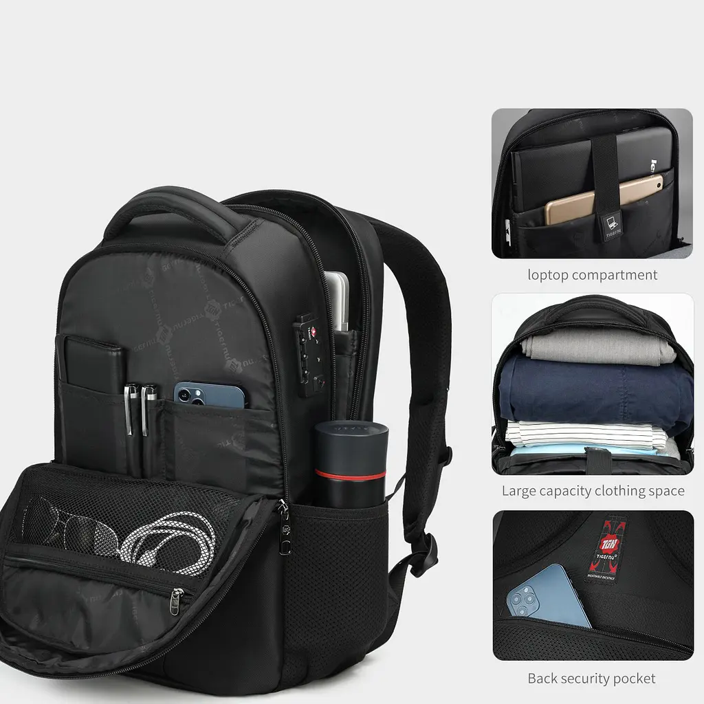 Рюкзак Tigernu T-B3105-3A 15.6" 22 л черный [121143] - фото 5