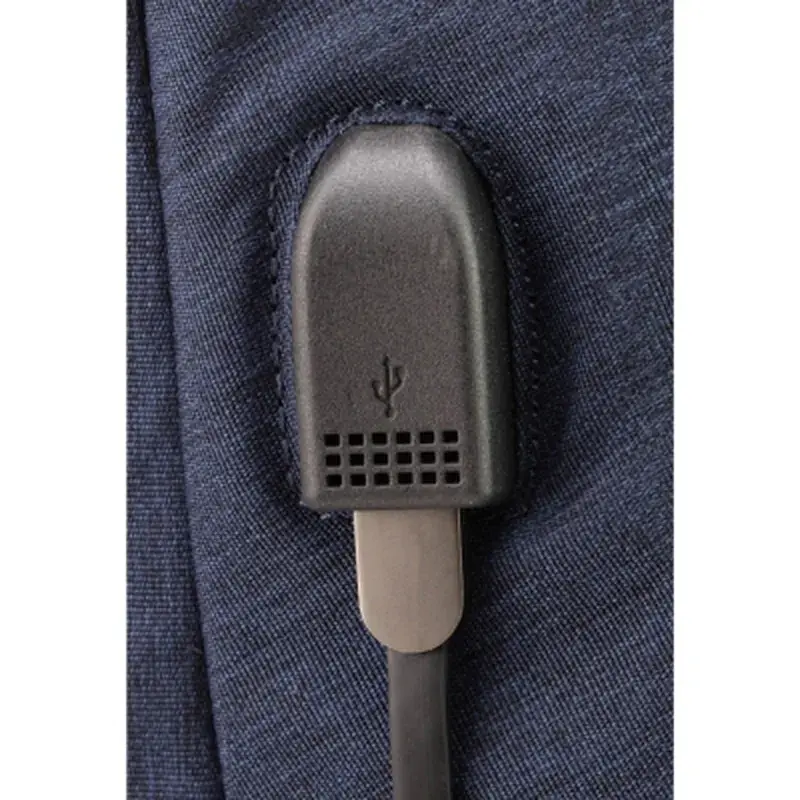 Рюкзак шкільний Optima 18.5" USB Anti-Theft унісекс 0.7 кг 16-25 л Синій (O96917-02) - фото 8