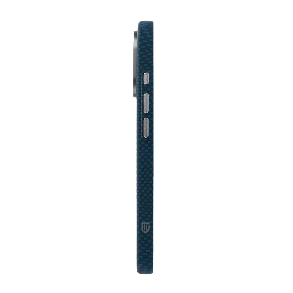 Чехол ArmorStandart LikeCarbon2 MagCase для Apple iPhone 16 Pro Kevlar Dark Blue - фото 6