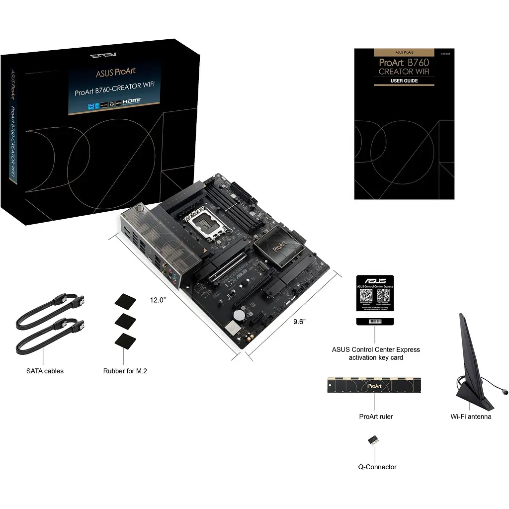 Материнська плата Asus Proart B760-CREATOR WIFI s1700 B760 4xDDR5 M.2 HDMI DP Wi-Fi BT ATX - фото 2