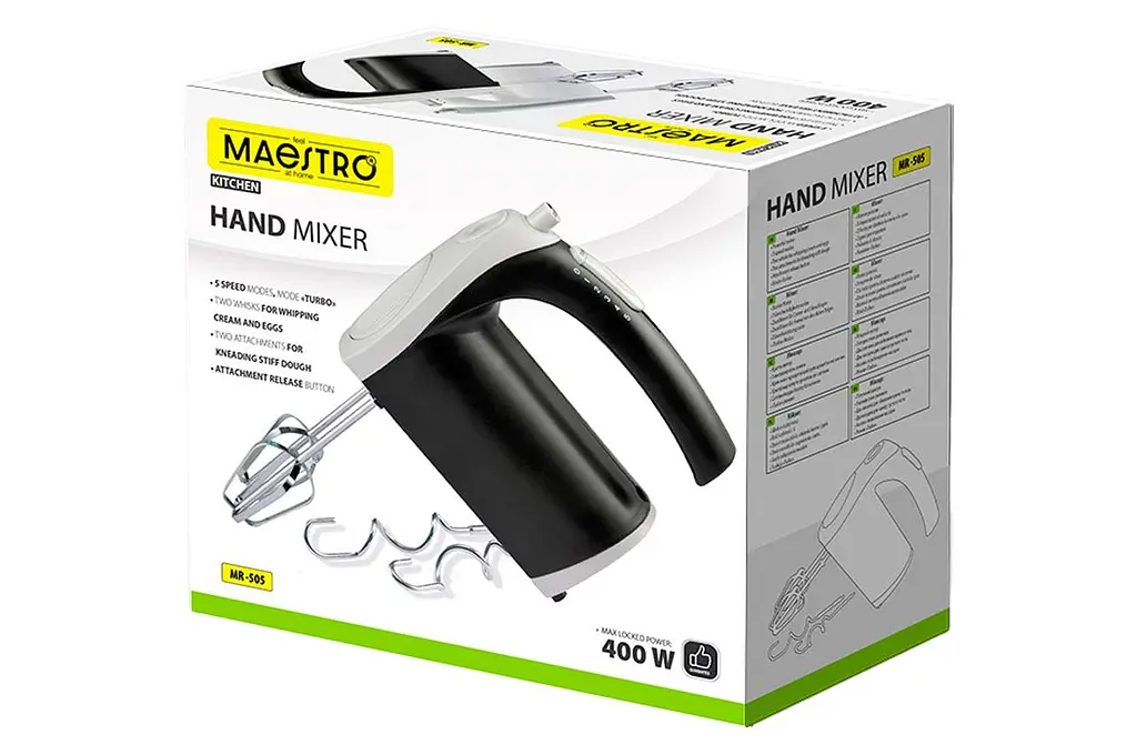 Миксер ручной погружной кухонный Maestro MR-505-WHITE 400Вт белый - фото 4