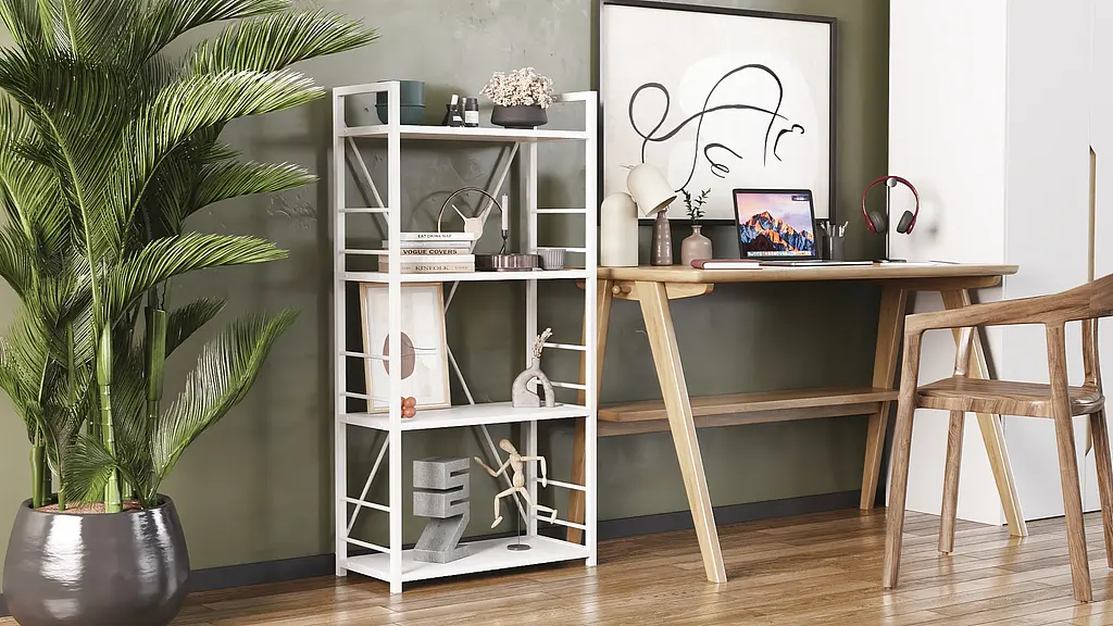 Этажерка 4/60 Ferrum-decor Серии Коннект 120x60x28 белый ДСП Белый 16мм (FRD-104242) - фото 7