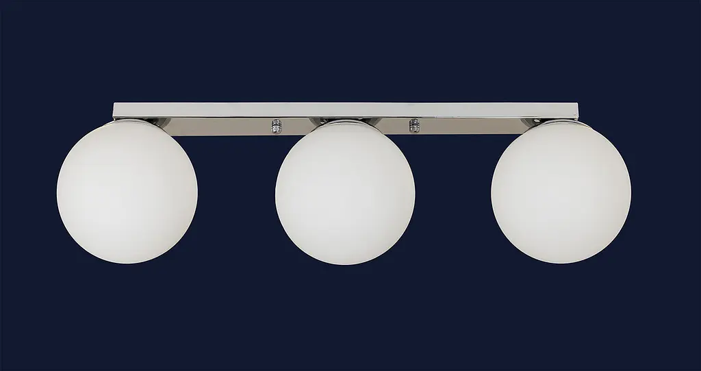 Люстра стельова LED Levistella 756XPR150F-3 CR+WH (500), 3 плафона E27, хром + білий, сучасний стиль - фото 2