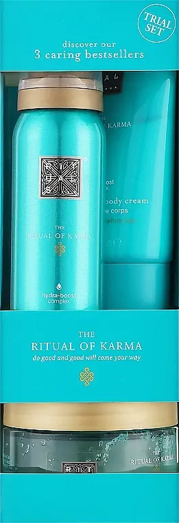 Косметичний набір для жінок Rituals The Ritual of Karma: гель-пінка для душу 50 мл + скраб для тіла 125 г + крем для тіла 70 мл - фото 3