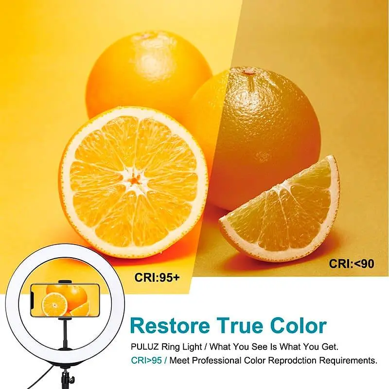 Кільцева USB LED лампа Puluz PKT3053B 10"+ штатив 1.1 м - фото 5