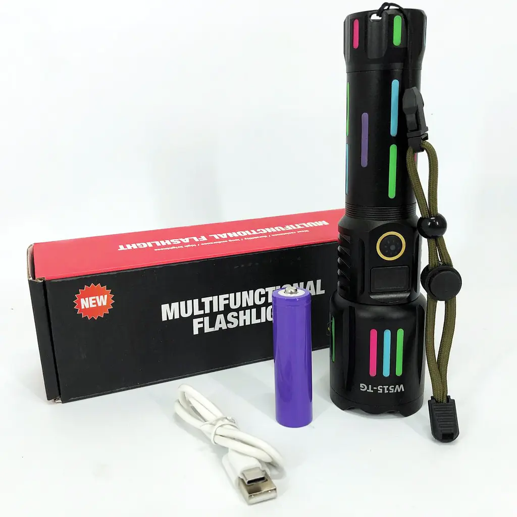 Ручний ліхтар W515-TG zoom + LCD + Type-C + PowerBank + 1х18650 (26650) 5 режимів - фото 6