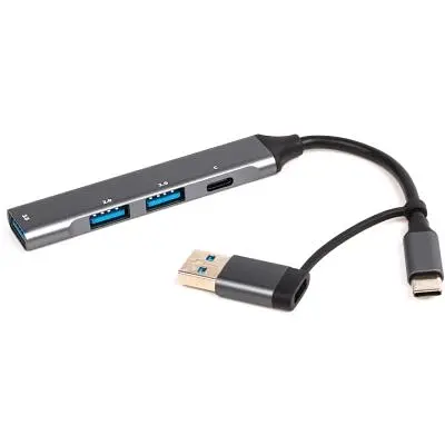 Концентратор Maxxter USB-C + USB-A to 1xUSB 3.0 + 2xUSB 2.0 + 1xUSB-C (HU3C-4P1CN-01) - фото 3