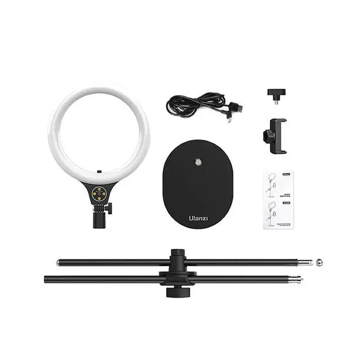 Видеосвет Ulanzi Vijim Desktop Overhead Shooting Bracket Ring Light Set 10inch UV-2517 T1 Black - фото 4