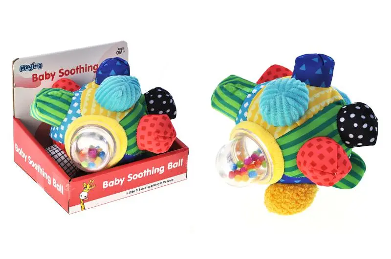 М'яка брязкальце м'яч Baby Soothing Ball 036-1 у коробці YG Toys