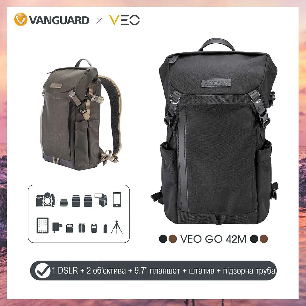 Рюкзак Vanguard VEO GO 42M Black (VEO GO 42M BK) - фото 7