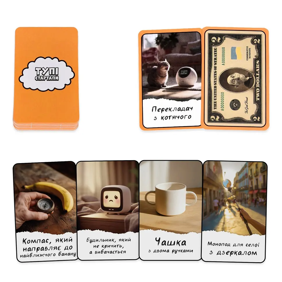 Настільна гра Strateg Тупі стартапи 30957 110 карток - фото 3