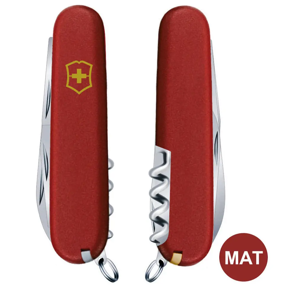 Ніж Victorinox Spartan Mat 91мм 12функ черв.мат штоп жовт.лого - фото 4