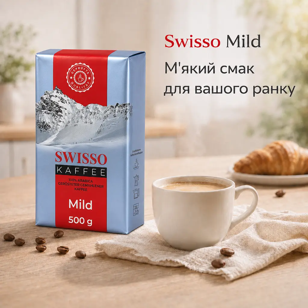 Кава мелена Swisso Kaffee Mild 100% Арабіка 500 г натуральна середнього обсмаження - фото 2