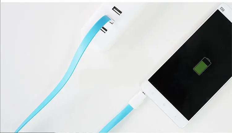 Кабель KingMi Colorful Cable USB to MicroUSB 2A 0.2m KSCDX11QM-BL Blue - фото 4