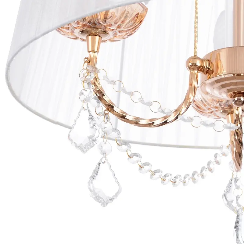 Люстра подвесная Brille прованс с абажуром E14 60W G (BL-090S/3) - фото 3