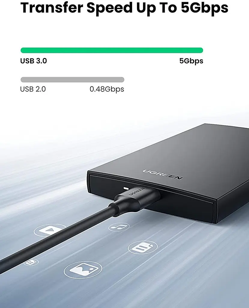 Зовнішня кишеня Ugreen CM237 USB 3.0 2.5Inch Hard Drive Box(UGR-60353) (UGR-60353) - фото 2