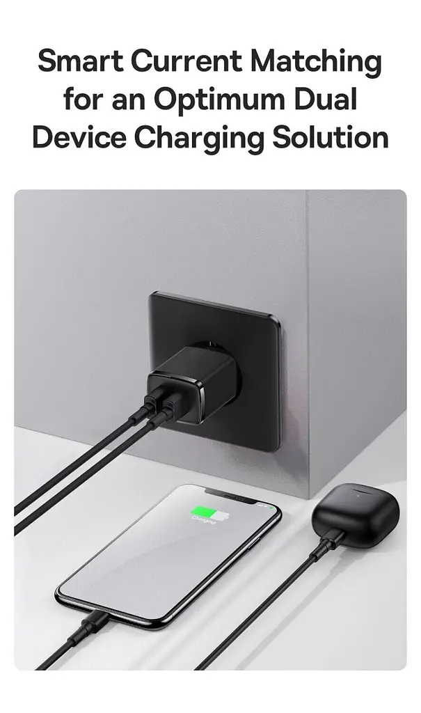 Мережевий зарядний пристрій Baseus Compact Charger 2U 10.5W Black (CCXJ010201) [74461] - фото 9