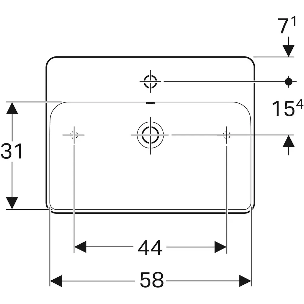 Раковина Geberit VariForm 60 500.781.01.2, Білий - фото 3