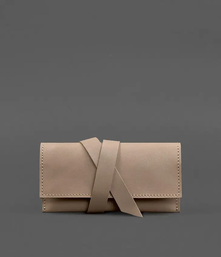 Кожаный кисет для табака 1.0 светло-бежевый Crazy Horse - фото 2