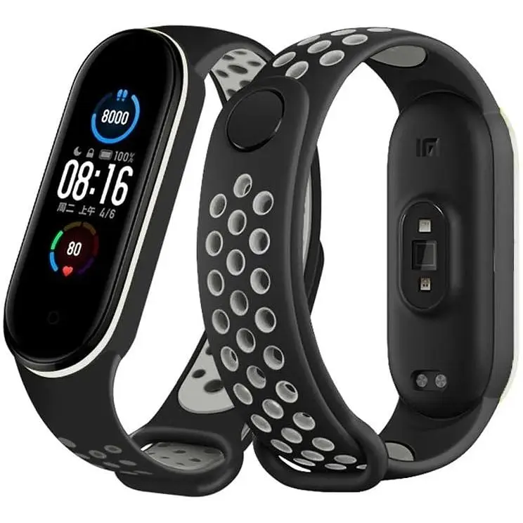 Ремешок Becover Vents Style для Xiaomi Mi Smart Band 7 Black-Gray (710504) - фото 2
