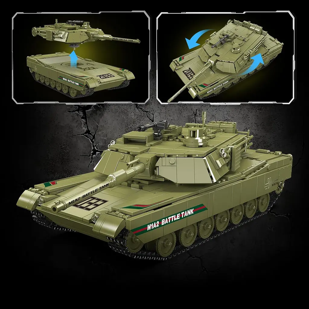 Конструктор танк на радіокеруванні Mould King танк MIA2 Main Battle Tank   для дорослих та дітей військова техніка 1168 деталей - фото 4