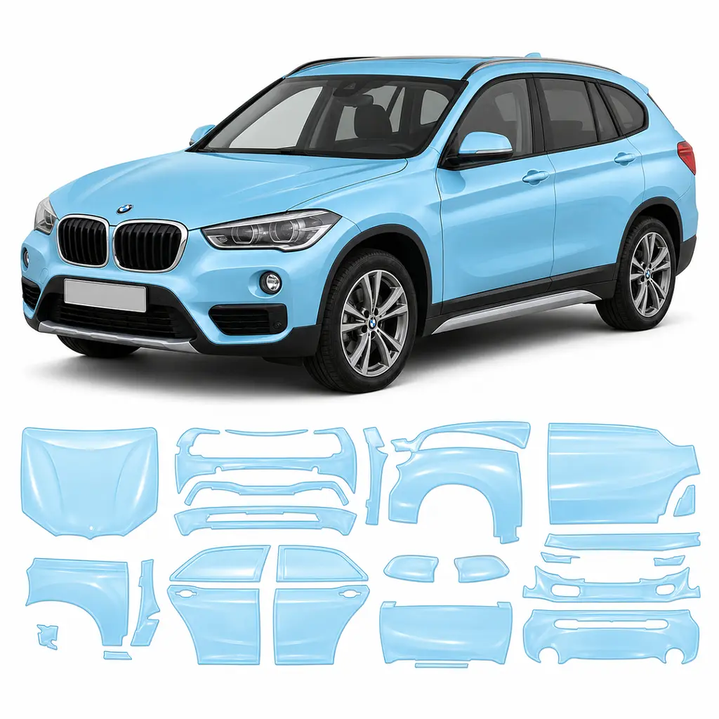 Антигравійна захисна бронеплівка за лекалами для BMW X1 F48 2015-2022 - повний кузов