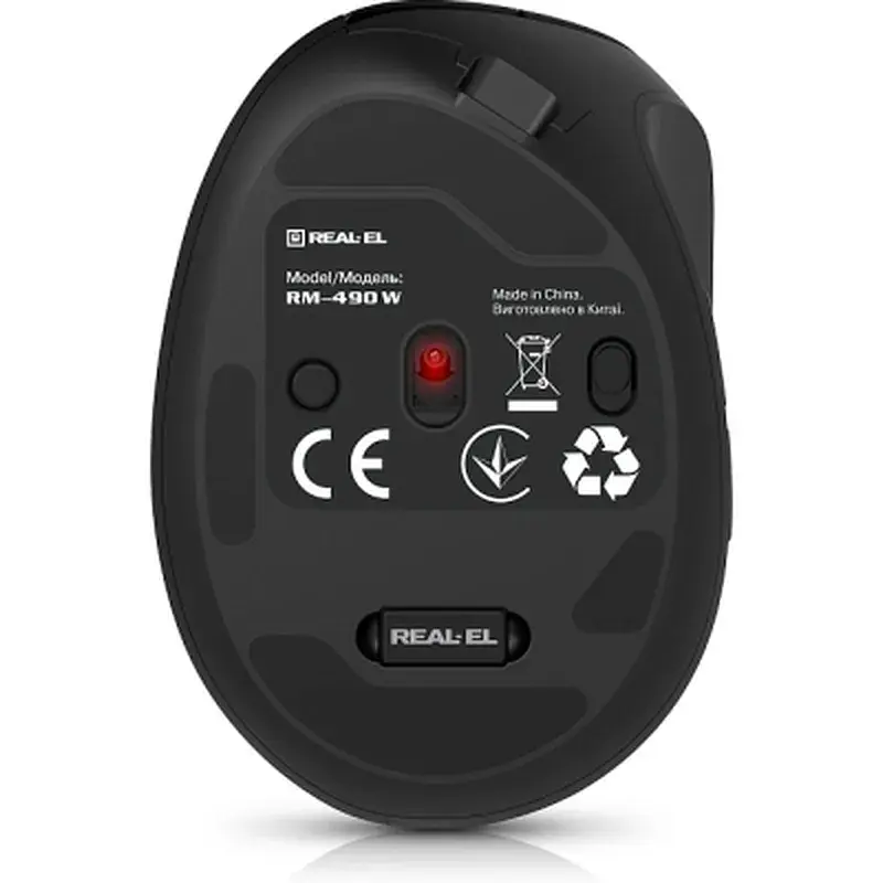 Мишка REAL-EL RM-490W Wireless/Bluetooth Black (EL123200058) - фото 7