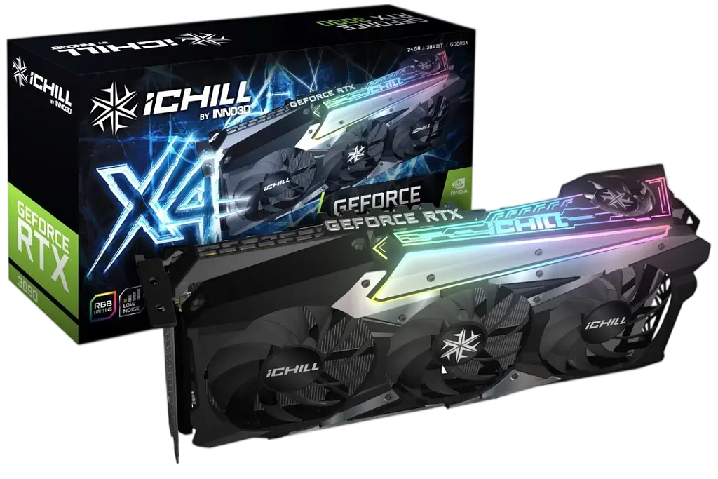 Відеокарта GeForce RTX 3090 24GB Inno3D iChill X4 (C30904-246XX-1880VA36) Б/В