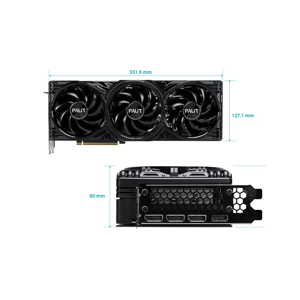 Відеокарта GF RTX 5080 16GB GDDR7 GamingPro OC Palit (NE75080S19T2-GB2031A) - фото 9
