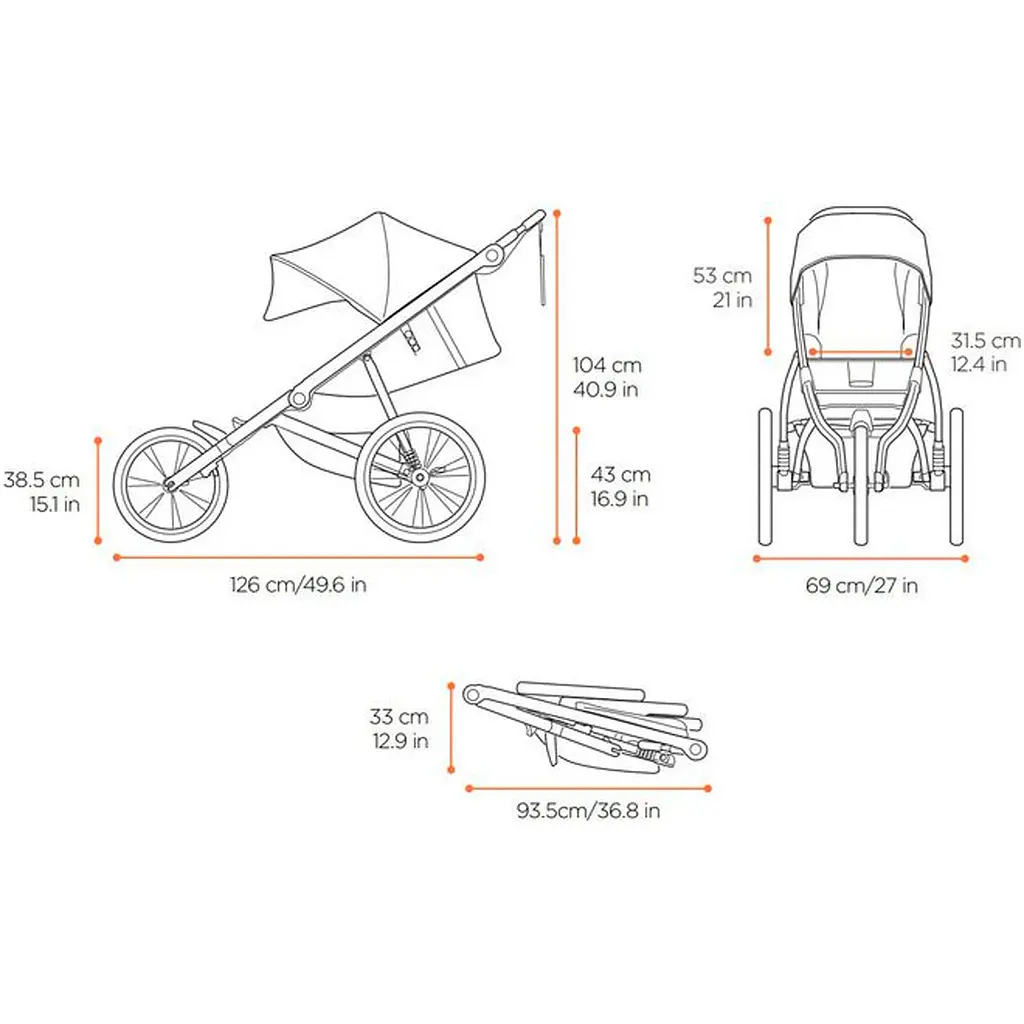 Детская коляска Thule Glide 2 Jet Black [10101952] [107649] - фото 6