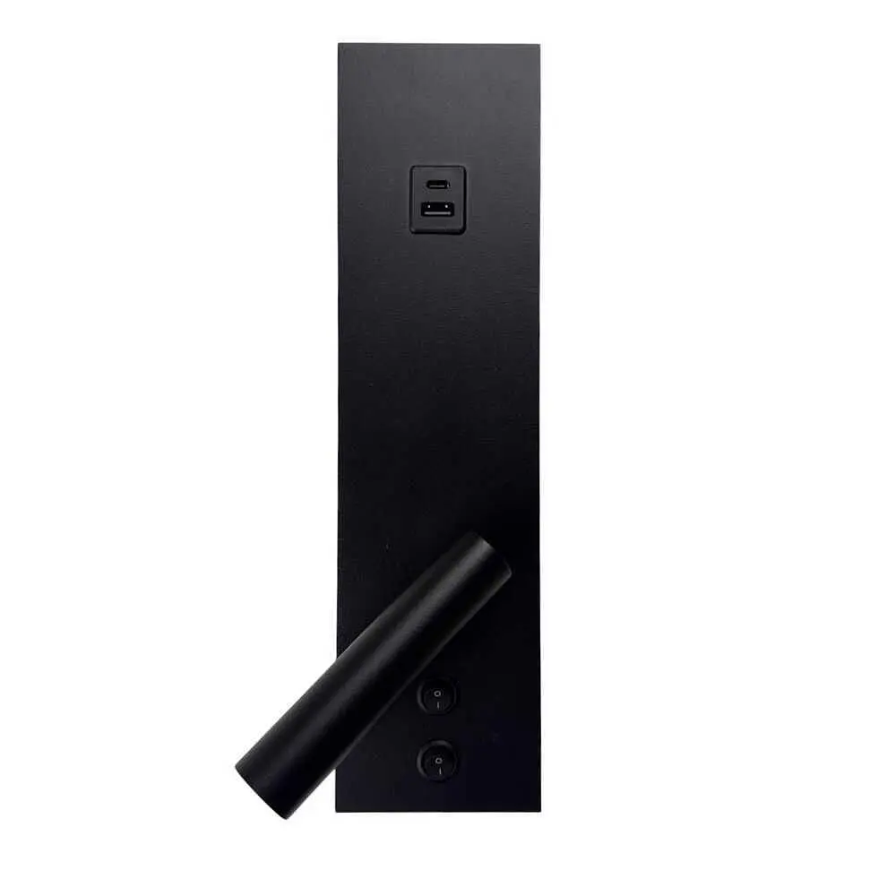 Світильник настінний Violux BITRIX-W USB 15W 3000/4200/6000K 865Lm IP20 чорний ( 553105 ) - фото 4
