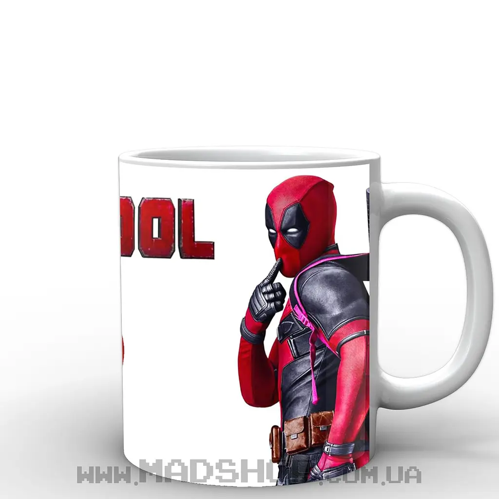 Кружка GeekLand Deadpool на белом фоне 02.10.861 330 мл белая - фото 3