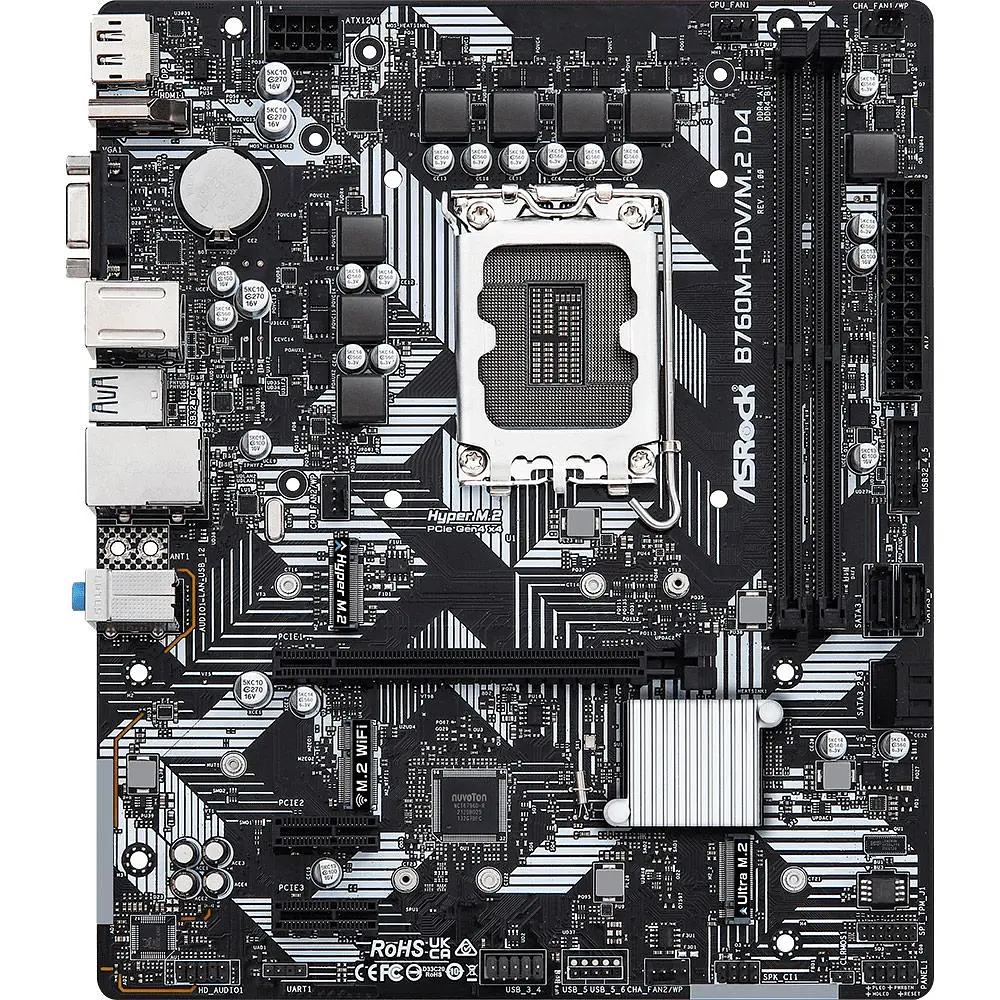 Материнська плата ASRock B760M-HDV/M.2 D4 [108156] - фото 2