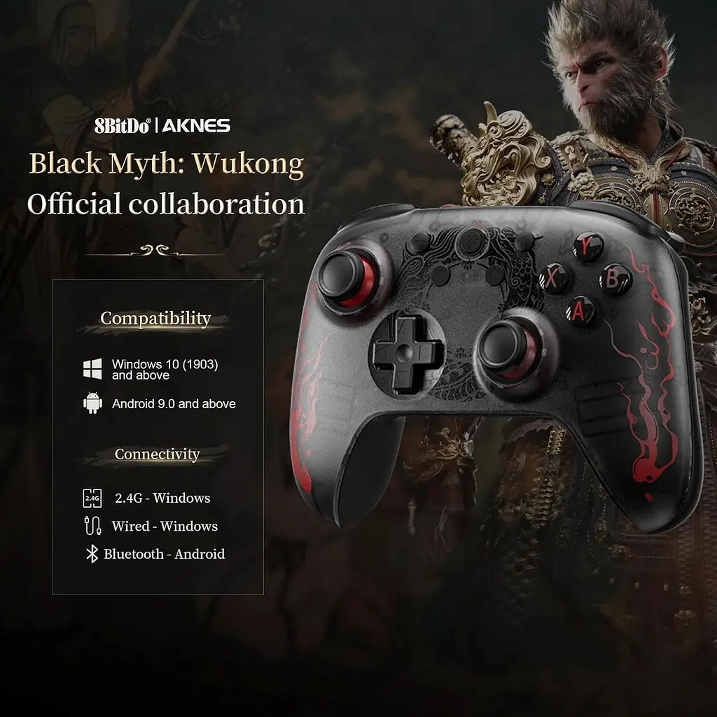 Геймпад 8bitdo Ultimate 2C Black Myth WuKong з ефектом Холла для Windows 10, 11, Android - фото 5