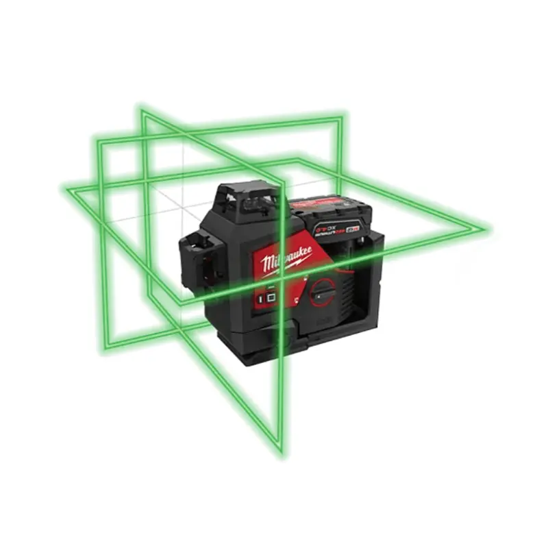Нівелір лазерний 3D акумуляторний MILWAUKEE, M12 3PL-401C (360 градусів, зелений промінь) (зарядний пристрій С12 С, 1 акумулятор - фото 2
