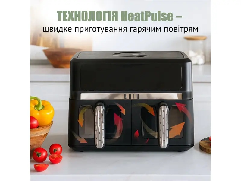 Мультипіч (аерофритюрниця) QUIN Air Fryer Dual Zone YJ-1102AV - фото 6