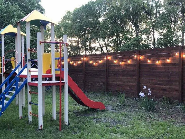 Пряма зовнішня гірлянда 20 Led Ламп Едісона 20м на чорному проводі з продовженням (Теплий білий світ) - фото 5