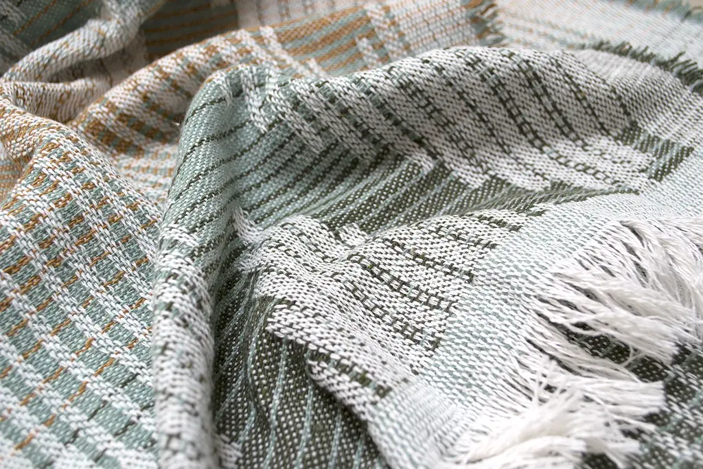 Покрывало Lotus Home - Girona зеленый/горчичный 230x240 - фото 4