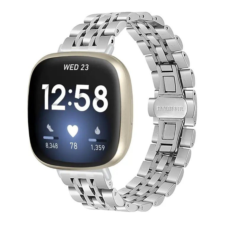 Металлический ремешок Primolux Steel Link для часов Fitbit Versa 3/Fitbit Sense Silver - фото 2