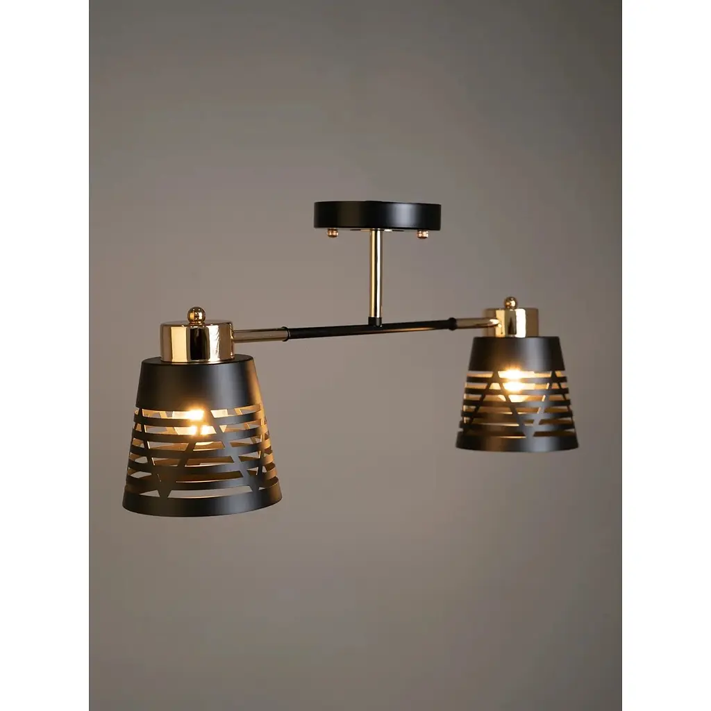 Люстра Brille LK-737C/2 E27 BK+FG - фото 2