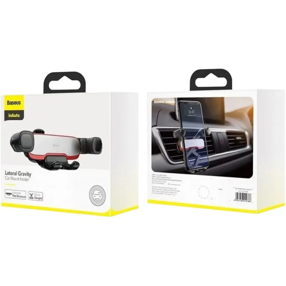 Автотримач Baseus Mr Hui Gravity Car Mount Silver (SUYL-HU0S) [168636] - фото 5
