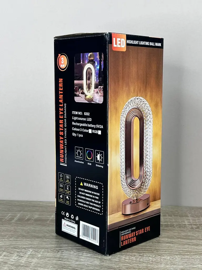 Настільна LED-лампа Runway Star Eye Lantern акумуляторна декоративна з кришталевим ефектом RGB-підсвіткою і сенсорним - фото 8