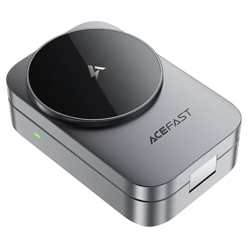 Бездротовий зарядний пристрій ACEFAST E22 Desktop 3-in-1 Wireless Charging holder Metal Gray (6974316284079) - фото 4