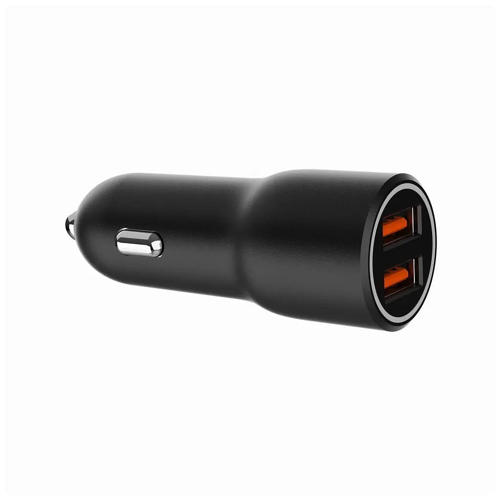 Зарядний пристрій Gembird 2xUSB QC 3.0 автомобільний адаптер чорний (TA-UC-A2QC36-CAR-01) - фото 2