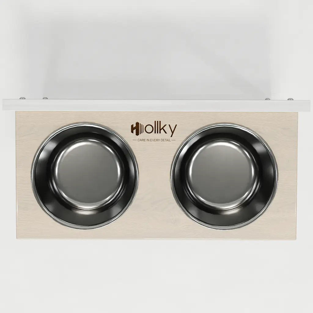 Hollky Flex L — регульовані миски на підставці для великих собак (2 × 1.8 л) - фото 4