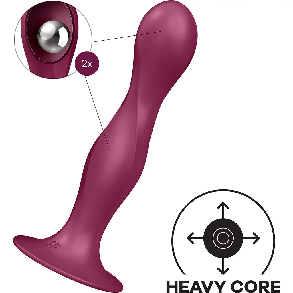 Ділдо Satisfyer Double Ball-R Dark Red Satisfyer SO8774 97509 - фото 2
