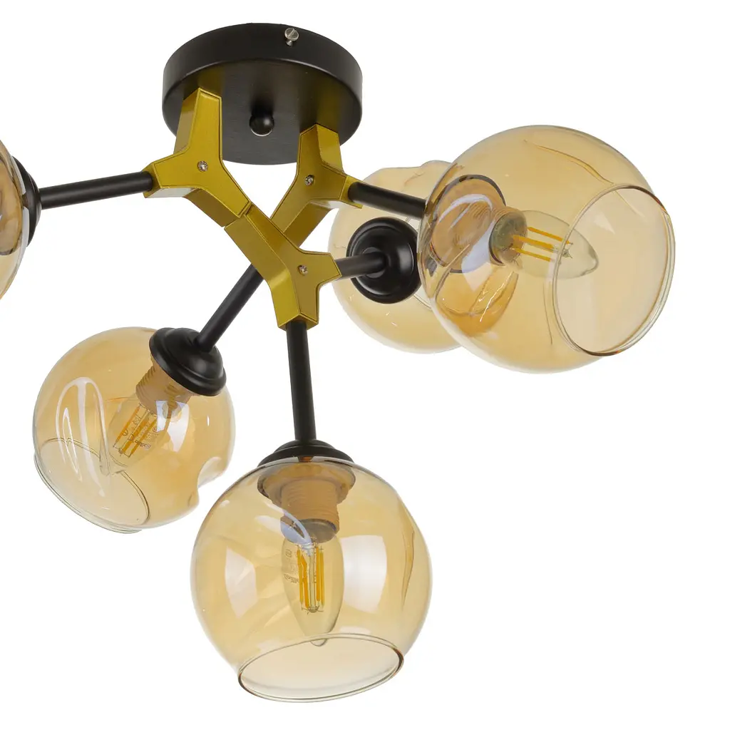 Люстра Brille потолочная молекула E14 40W BK (BL-978C/5) - фото 4