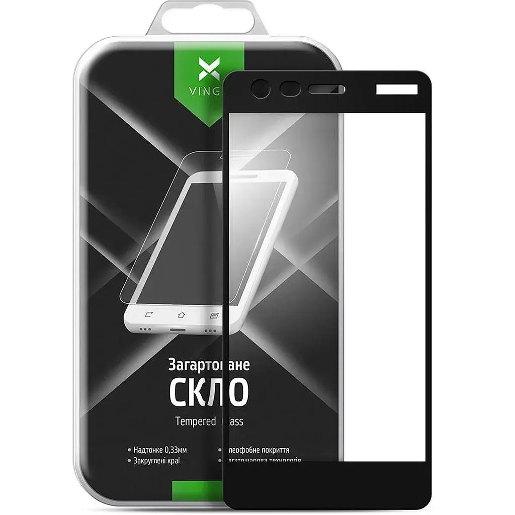 Скло захисне Vinga для Nokia 2 Black (VTPGS-N2B) - фото 2